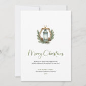 Classic Bohemian Neutral Watercolor Holiday Card シーズンカード (正面)