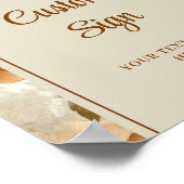 Classic Boho Terra Cotta Ivory Sage Floral Custom  ポスター (角)