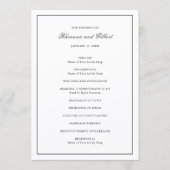 Classic Border Black and White Timeless Wedding プログラム (正面)