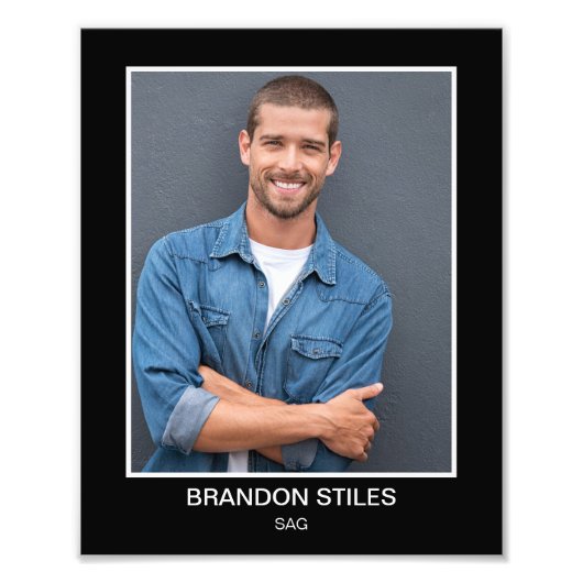 Classic Border Printed Headshots for Actors フォトプリント (正面)