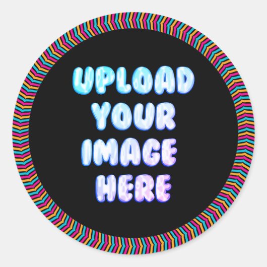 Classic Border Round Sticker with a Business Logo ラウンドシール (正面)