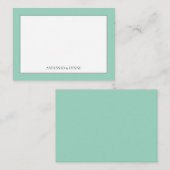 Classic Border Sage Green Note Card ノートカード (正面/裏面)