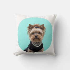 Classic Breakfast Poster Yorkshire Terrier Yorkie クッション