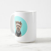 Classic Breakfast Poster Yorkshire Terrier Yorkie コーヒーマグカップ (正面左)