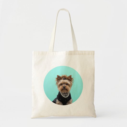 Classic Breakfast Poster Yorkshire Terrier Yorkie トートバッグ (正面)