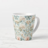 Classic British Botanical Floral カフェラテマグ (右アングル)
