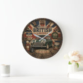 Classic British Car ラージ壁時計 (ホーム)