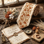 Classic Brown Damask Leaf ネクタイ