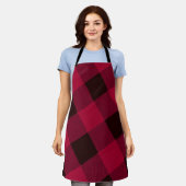 Classic Buffalo Check Heritage エプロン (着用した状態)