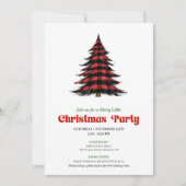 Classic Buffalo Christmas Tree Party Invitation 招待状 (正面)