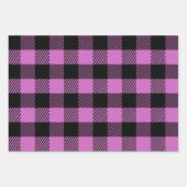 Classic Buffalo Plaid Pink, Burgundy, White  ラッピングペーパーシート (正面2)