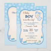 Classic bunny Baby Shower Invitation 招待状 (正面/裏面)