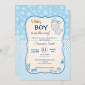 Classic bunny Baby Shower Invitation 招待状 (正面/裏面)