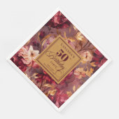 Classic Burgundy Blush Gold Floral 50th Birthday  (コーナー)