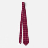 Classic Burgundy Tartan Plaid Gift ネクタイ (裏面)