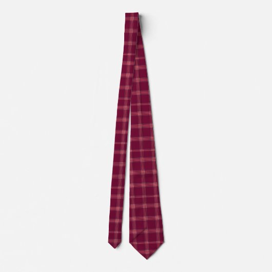 Classic Burgundy Tartan Plaid Gift ネクタイ (裏面)