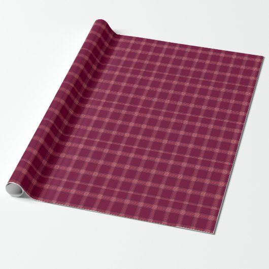 Classic Burgundy Tartan Plaid Gift ラッピングペーパー (アンロールド)