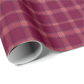 Classic Burgundy Tartan Plaid Gift ラッピングペーパー (ロールコーナー)