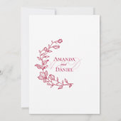 Classic Burgundy Wedding Invitation 招待状 (裏面)