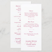 Classic Burgundy Wedding Menu メニュー (正面/裏面)
