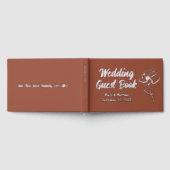 Classic Burnt Orange Floral Sketch Foil Guestbook ゲストブック (全面)