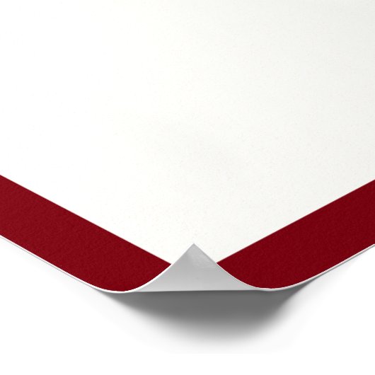 Classic Calligraphy Deep Red Old Money Wedding ポスター (角)