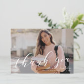 Classic Calligraphy Graduation Photo サンキューカード (スタンド正面)