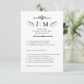 Classic Calligraphy Monogram Wedding RSVP (スタンド正面)