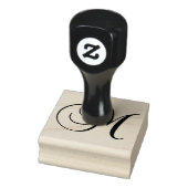 Classic Calligraphy Script Letter M Monogram ラバースタンプ (スタンプ)