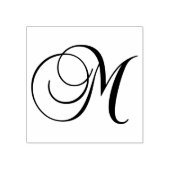 Classic Calligraphy Script Letter M Monogram ラバースタンプ (インプリント)