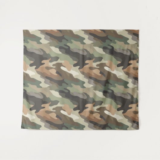 Classic Camouflage Pattern Decorative Wall タペストリー (正面(横))