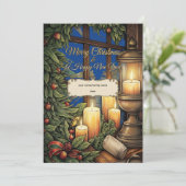 Classic Candlelight Personalized Christmas Card   (スタンド正面)