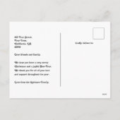 Classic Candy Cane Cozy Arch Photo Merry Christmas シーズンポストカード (裏面)