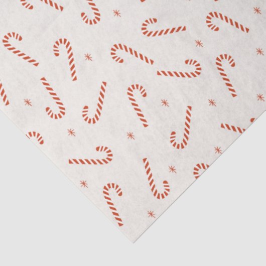 Classic Candy Cane Red Stars Christmas 薄葉紙 (詳細)
