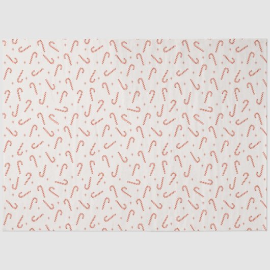 Classic Candy Cane Red Stars Christmas 薄葉紙 (正面)