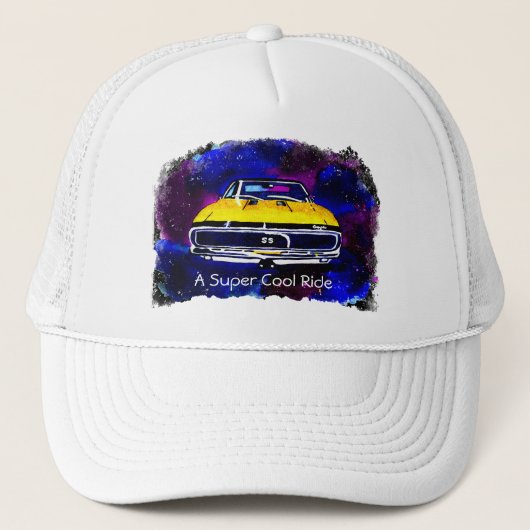 Classic Car Art "A Super Cool Ride" Trucker Hat キャップ (正面)