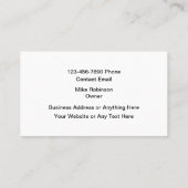 Classic Car Automotive Theme Business Cards 名刺 (裏面)
