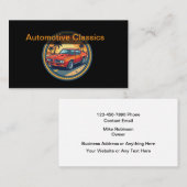 Classic Car Automotive Theme Business Cards 名刺 (正面/裏面)