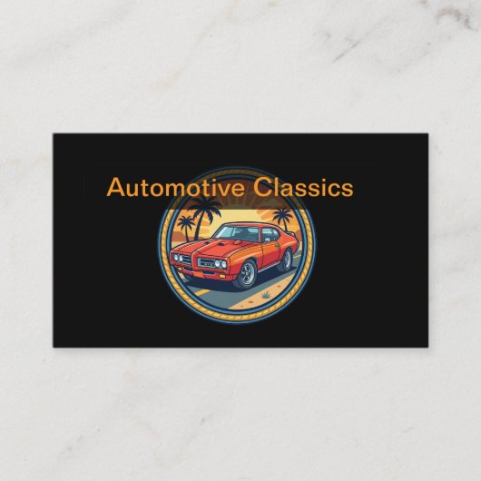 Classic Car Automotive Theme Business Cards 名刺 (正面)