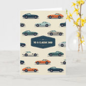 Classic Car Fathers Day Art Card カード (黄色い花)