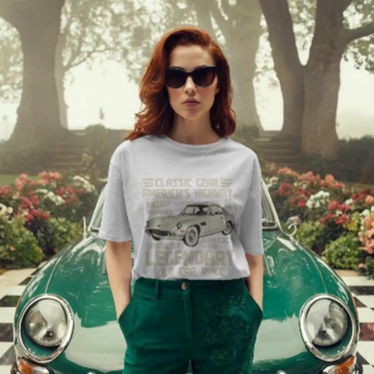 Classic Car Lovers T-Shirt | Legendary Old Car Tシャツ