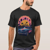 Classic car vintage vegas music 6 tシャツ (正面)