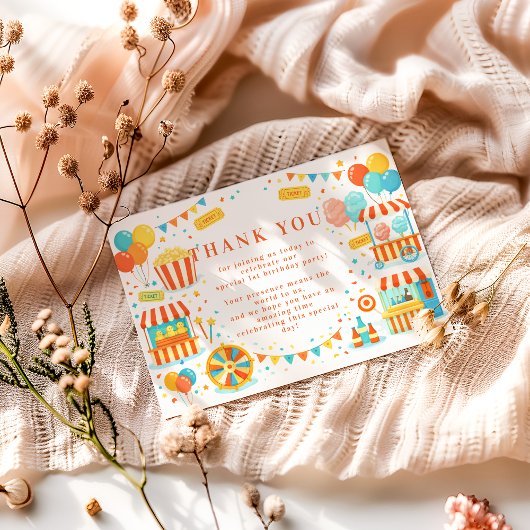 Classic Carnival Storybook Birthday サンキューカード