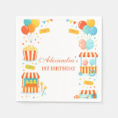 Classic Carnival Storybook Birthday スタンダードカクテルナプキン (正面)