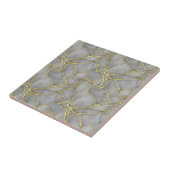 Classic Carrara Gold Marble Black Silver タイル (側面)