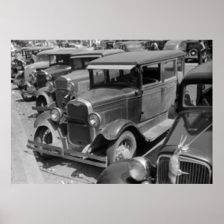 Classic Cars Greensboro, Georgia 1940s ポスター