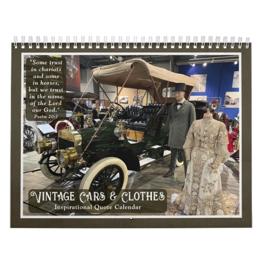 Classic Cars Vintage Dresses Photo Quote Calendar カレンダー (カバー)