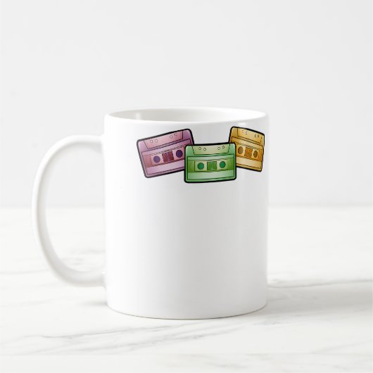 Classic Cassette Tapes For Playing Music 90S コーヒーマグカップ (左)