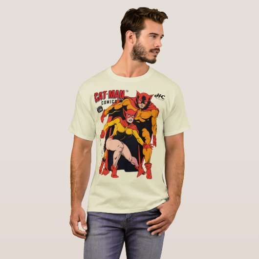 Classic CAT-MAN Comics T-Shirt Tシャツ (正面フル)