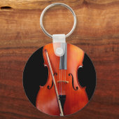 Classic cello on black キーホルダー (正面)
